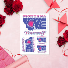 Load image into Gallery viewer, LOVE MONTANA! (Blue) Sticker sheet