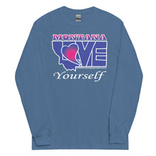 Load image into Gallery viewer, BLUE LOVE Montana! Men’s Long Sleeve Shirt