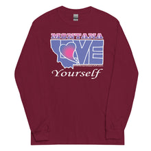 Load image into Gallery viewer, BLUE LOVE Montana! Men’s Long Sleeve Shirt
