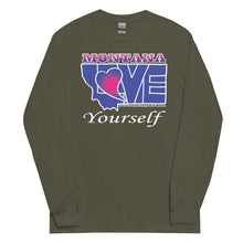 Load image into Gallery viewer, BLUE LOVE Montana! Men’s Long Sleeve Shirt