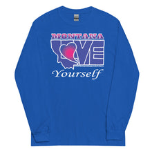 Load image into Gallery viewer, BLUE LOVE Montana! Men’s Long Sleeve Shirt