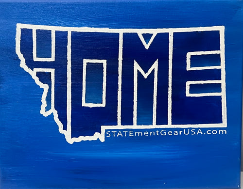 11x14 Montana HOME Wall Art-BLUE