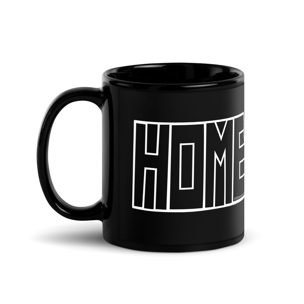 North Dakota Black Glossy Mug