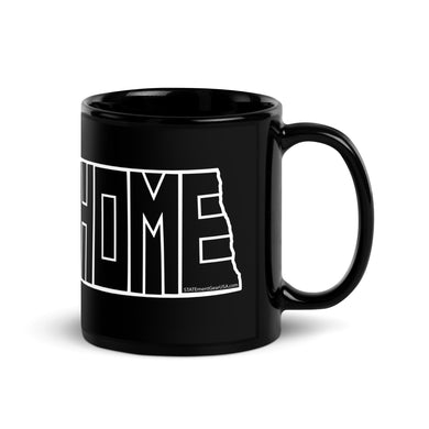 North Dakota Black Glossy Mug