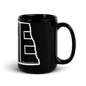 North Dakota Black Glossy Mug