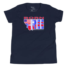 Load image into Gallery viewer, BORN FREE Montana! Youth Short Sleeve T-Shirt