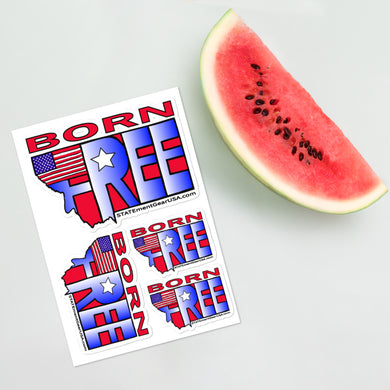 BORN FREE MONTANA! Sticker sheet