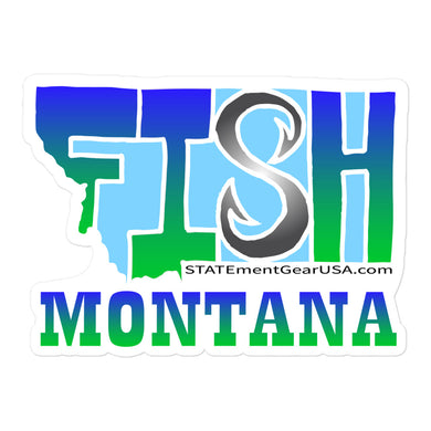 FISH Montana! Bubble-free stickers