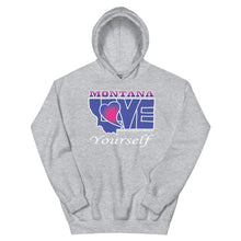 Load image into Gallery viewer, BLUE LOVE Montana! Unisex Hoodie